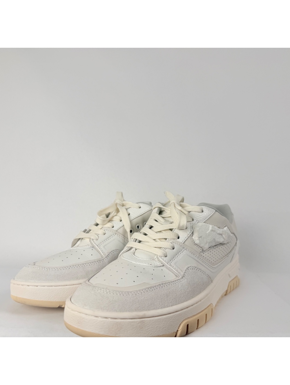 🍨 MSGM Panelled Low Top Sneakers White Grey Men's EU 42 US 9 With Box Dust Bag - Picture 15 of 16